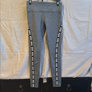 Gray  women’s  PINK  COZY Leggings with Side Logo